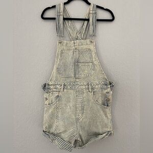 Free People striped shortalls (overalls shorts) XS